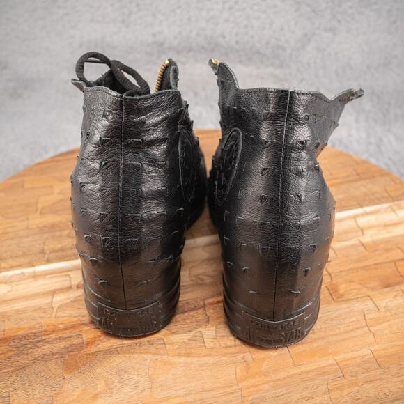 Converse All Star Lux Zip Shroud Womens Hidden Wedge Sneaker Black Leather Sz 7 - Picture 5 of 8